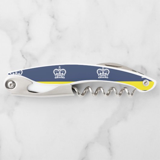 レジーナ国旗、サスカチュワンウェイターのコルク栓抜 ソムリエナイフ (正面)