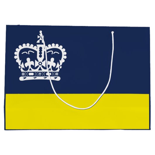 レジーナ国旗、サスカチュワン大抱き枕 ラージペーパーバッグ (裏面)