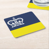 レジーナ国旗、サスカチュワン広場紙コースター スクエアペーパーコースター (アングル)