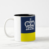 レジーナ国旗（サスカチュワン、カナダ） ツートーンマグカップ (左)