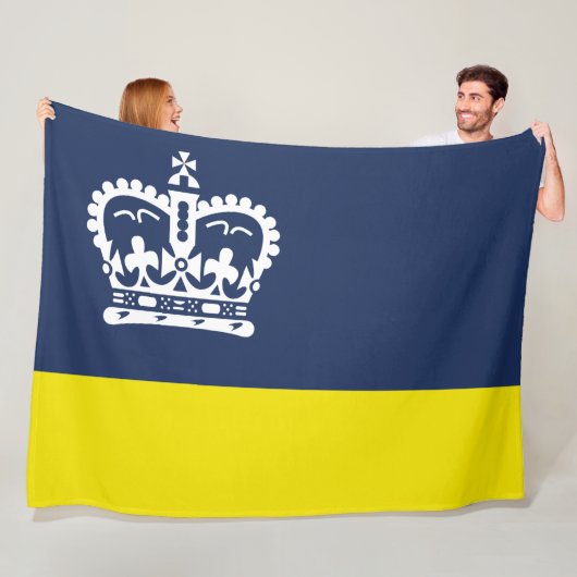 レジーナ国旗（サスカチュワン、カナダ） フリースブランケット (インサイチュ)