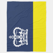 レジーナ国旗（サスカチュワン、カナダ） フリースブランケット (正面)