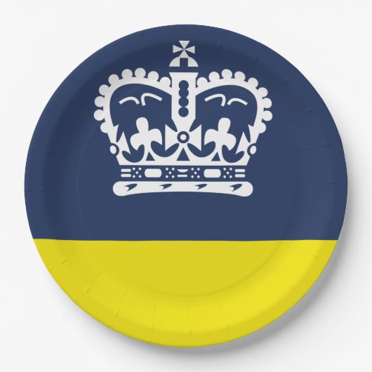 レジーナ国旗(サスカチュワン、カナダ) ペーパープレート (正面)