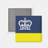 レジーナ国旗(サスカチュワン、カナダ) マグネット (正面/裏面)