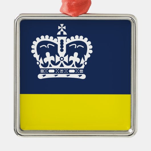 レジーナ国旗（サスカチュワン、カナダ） メタルオーナメント (正面)