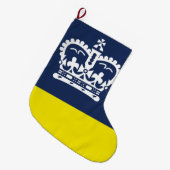 レジーナ国旗（サスカチュワン、カナダ） ラージクリスマスストッキング (正面 (吊り時))