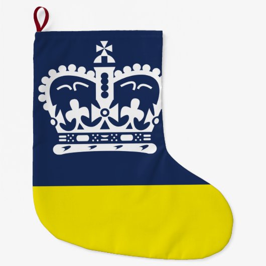 レジーナ国旗（サスカチュワン、カナダ） ラージクリスマスストッキング (正面)