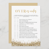 レジーナ金ゴールドオーバーブライダルシャワーゲーム 招待状 (正面/裏面)