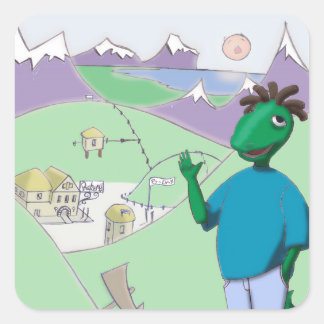 レジー・ラパサウルスはどこへでも付き合える! スクエアシール