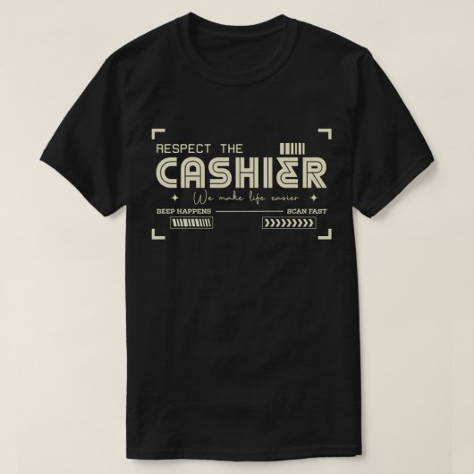 レジ係は生活をより便利に Tシャツ (デザイン正面)