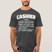 レジ名詞作業者の評価誕生日あり Tシャツ (正面)