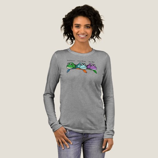 レジ、プロテ、そしてリーのカエルたちは団結は力なり トライブレンドＴシャツ (正面全体)