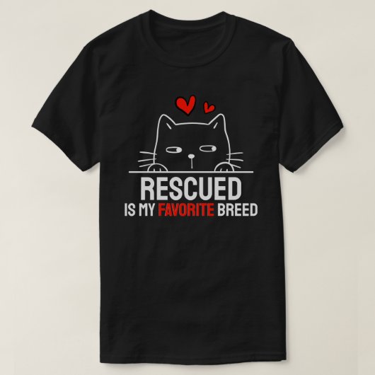 レスキューが私のお気に入りの犬種です Tシャツ (デザイン正面)