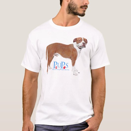 レスキューされたピットブル Tシャツ (正面)