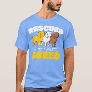 レスキューされた犬が大好きな人へ 動物愛護 ヴィーガン ギフト Tシャツ