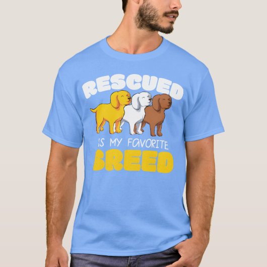 レスキューされた犬が大好きな人へ 動物愛護 ヴィーガン ギフト Tシャツ (正面)