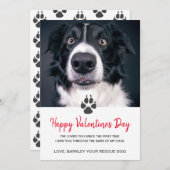 レスキューカスタムドッグからの犬の写真バレンティンデイカード シーズンカード (正面/裏面)