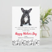 レスキューカスタムドッグペット母の日からの犬の写真 シーズンカード (スタンド正面)