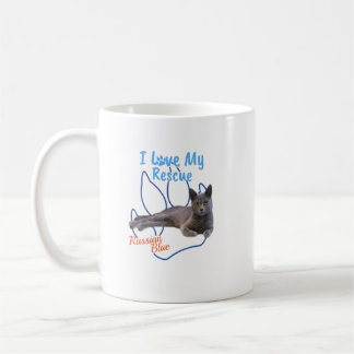 レスキューロシアのブルーカッコいいの猫 コーヒーマグカップ