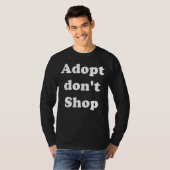 レスキュー動物のコスタムキャットと犬を買わない Tシャツ (正面フル)