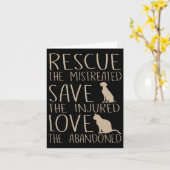 レスキュー救ラブ – かわいい動物レスキュー犬の猫愛 カード (黄色い花)