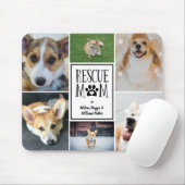 レスキュー母ブラックポープリントフォトコラージュ マウスパッド (マウス)