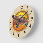 レスキュー消防の時計へ ラウンド壁時計 (傾斜)