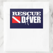 レスキュー潜水機2 長方形シール (バッグ)