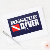 レスキュー潜水機2 長方形シール (封筒)