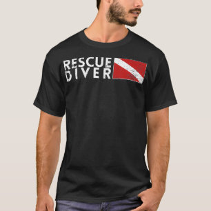 レスキュー潜水艦旗の捜索救助潜水艇スキューバ Tシャツ