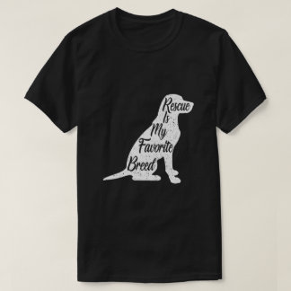 レスキュー犬お気に入りののシルエット Tシャツ