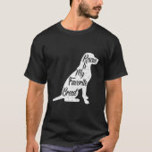 レスキュー犬お気に入りののシルエット Tシャツ (正面)