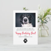 レスキュー犬からの犬の写真ハッピーバースデーパパ シーズンカード (スタンド正面)