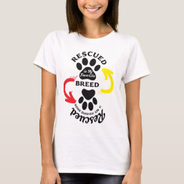 レスキュー犬が私の一番好きな犬種 – シンプルペットラバーズ Tシャツ