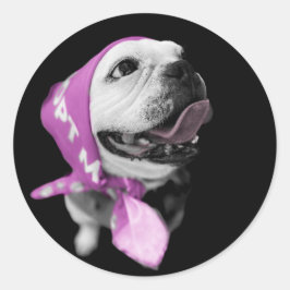 レスキュー犬のクラシックラウンドステッカー ラウンドシール