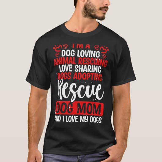 レスキュー犬の母シェルタードッグデイ犬の救助者の母 Tシャツ (正面)