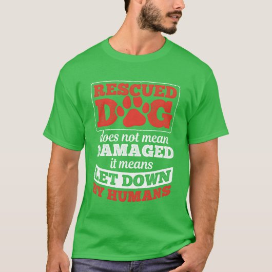 レスキュー犬レスキュー犬の友人ヴィンテージ Tシャツ (正面)
