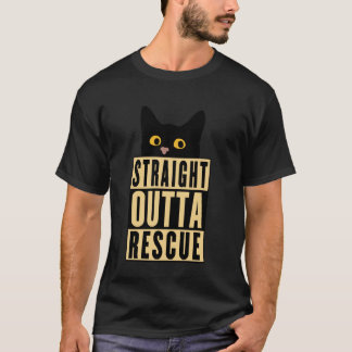 レスキュー直後の黒猫 メンズ レディース 女子 Tシャツ