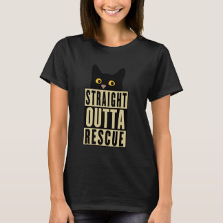 レスキュー直後の黒猫 メンズ レディース 女子 Tシャツ