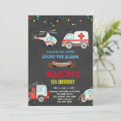 レスキュー緊急誕生日 招待状 (スタンド正面)