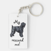 レスキュー黒テリアロシアのー キーホルダー (裏面)