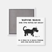 レスキュー黒犬マグネット マグネット (正面/裏面)