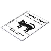 レスキュー黒猫ノート ノートブック (左側)