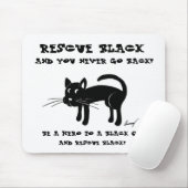 レスキュー黒猫マウスパッド マウスパッド (マウス)