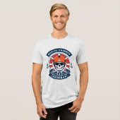 レスキュー・スイマー退役軍人 海事ドクロ トライブレンドＴシャツ (正面全面)