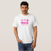 レスキュー "Saving One At A Time" (ピンク) Tシャツ (正面フル)