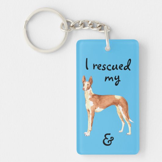 レスキューIbizan Hound Keychain キーホルダー (正面)
