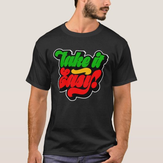 レスタカラーズレゲエを楽しもう Tシャツ (正面)