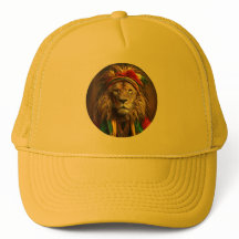 レスタファリア風の服装をした雄ライオン