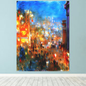 レスター・スクエアatナイト，ロンドン キャンバスプリント (インサイチュ (ウッドフロア))